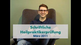 Schriftliche Heilpraktikerprüfung März 2011 - Alle Fragen mit Lösungen