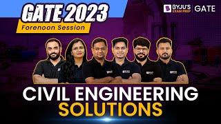 GATE 2023 Civil Engineering (CE) Paper Solution | Forenoon |  Complete GATE Civil 2023 Solutions