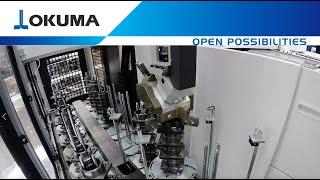 Twin spindle lathe 2SP-2500H with Okuma Gantry Loader