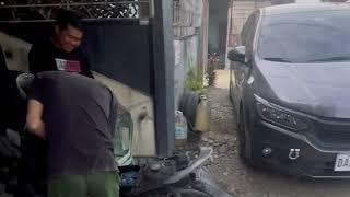 samahan nyoko mga kakulot mag pa change oil ng mutor bago sumali sa motor show