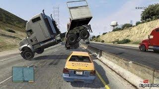 GTA 5 100 Tons Super Taxi Rampage #2 HD Grand Theft Auto 5