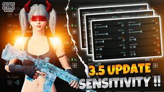 NEW 3.5 UPDATEBEST SENSITIVITY+CONTROL CODE SETTINGS BGMI/PUBG MOBILE | HEXPUBG