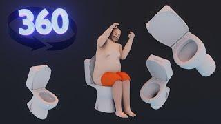 360° Video |  Most TERRIFYING Toilet Experience Ever!