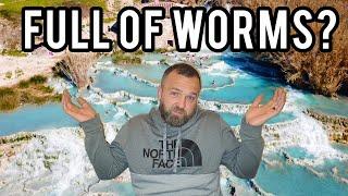 Saturnia Hot Springs is Full of Worms?! Tuscany, Italy Travel Vlog 