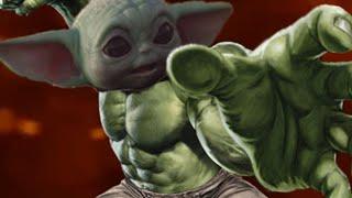 Baby Yoda goes ultra instinct chad