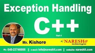 Exception Handling in C++ Part-1 | C ++ Tutorial | Mr. Kishore