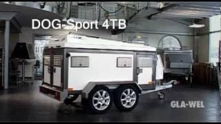 GLA-WEL DOG-Sport 4TB Hundeanhaenger mit Staudach