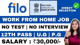 FILO | WORK FROM HOME JOBS 2024 | NO FEES | ONLINE JOBS AT HOME | 12TH PASS JOBS