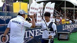 Lee Seungyun v Oh Jin Hyek – recurve men gold | Medellin 2014 Archery World Cup S2