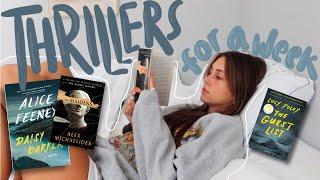 reading thrillers for a week *spoiler free* | reading vlog