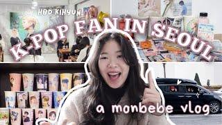 k-pop fan guide in Seoul (birthday cafe event  + how to see idols)  mbb vlog