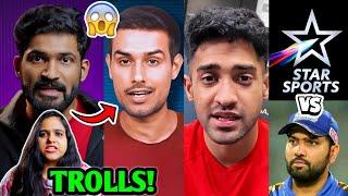 "German Shepherd..." Abhi and Niyu TROLLS Dhruv Rathee! | Rohit Sharma Vs Star Sports, Thugesh LC