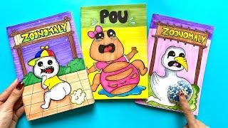 Making Zoonomaly Game Book - Zookeeper , Friendly Ostrich Baby | Rescue Pregnant Squishy Paper Play