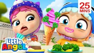 Yuck! Broccoli Ice Cream! + More | Little Angel Kids Songs & Nursery Rhymes