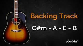 Acoustic Pop Rock Backing Track Jam in C# Minor | C#m A E B | 70 BPM | Guitar Backing Track