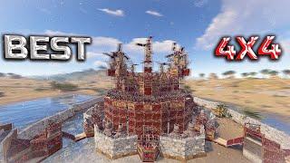 4X4 - Best Clan Base In RUST | Open Core + China Wall | Rust Building Tutorial 2024