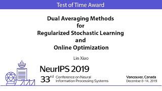 NeurIPS 2019 Test of Time Award