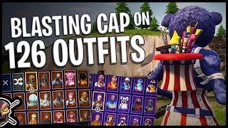 Blasting Cap Back Bling on 126 Outfits - Fireworks Team Leader - Fortnite Cosmetics