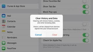 How to CLEAR COOKIES on iPAD?