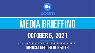 October 6, Media briefing with SMDHU’s Medical Officer of Health