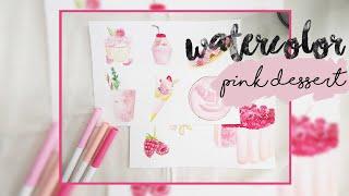 PAINT WITH ME I Pink Dessert Theme I Watercolor