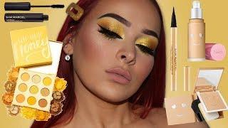 TESTING NEW MAKEUP LAUNCHES | Easy Yellow Makeup Tutorial