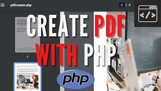 CREATE PDFs WITH PHP TUTORIAL