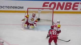 Janis Kalnins № 98  in action during the CSKA@Jokerit hockey game