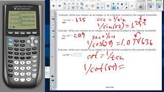 Trig on Calculator Video