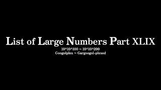 List of Large Numbers [2] Part 49 | 10^10^100 ~ 10^10^200
