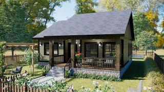 30'x33' (9x10m) Charm Small House with 2 Bedrooms | Smart Floor Plan