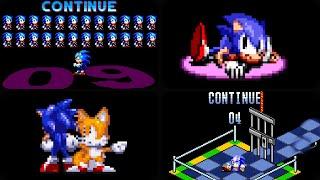 Sonic Continue Screen Evolution