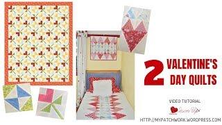 Two Valentine's Day quilts