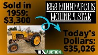 MINNEAPOLIS MOLINE 4 STAR Tractor (1959) 10X AUCTION  AuctionTime/TractorHouse