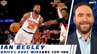 Ian Begley on the Knicks 134-106 rout of the Washington Wizards | SNY