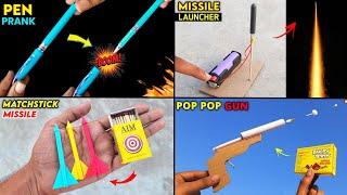 4 New and innovative cracker idea , how to make crackers at home , DIY cardboard gun