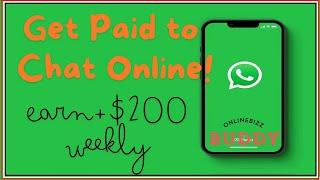 GET PAID TO CHAT ONLINE with Lonely Americans  |  Earn $300 Weekly