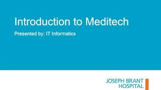 Introduction to Meditech