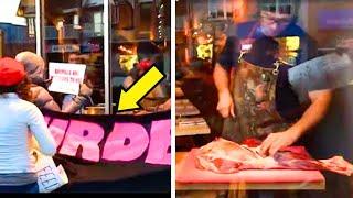 Vegans Protesting Against Restaurant Are Horrified By The Owner’s Revenge