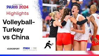 GREAT GAME! | Turkey vs China Women's Volleyball Quarter-Final | #Paris2024 Highlights | #Olympics