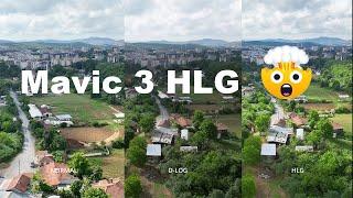 DJI Mavic 3 Normal Color vs D-Log vs HLG