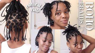 Natural Hair Boho Braids *NO BRAIDING HAIR* Ft. Hot Braids