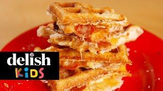 PIZZA WAFFLES | Delish Kids