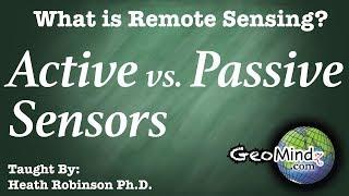 Active vs. Passive Remote Sensing - What is Remote Sensing? (2/10)