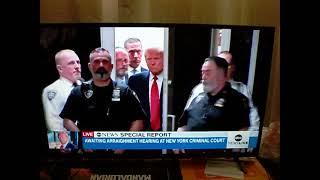 TRUMP PERP WALK LIVE.- GETS DOOR SLAMMED IN HIS FACE