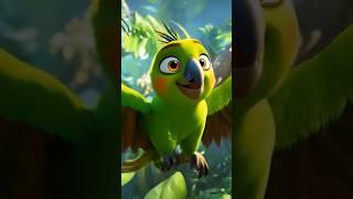 Main Tota Kids Animated Rhymes For Kids, Parrots Cartoon, Hindi Poem For Children #viral #trending