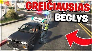 GREIČIAUSIAS BĖGLYS?! ∣ GTA ROLEPLAY LIETUVIŠKAI