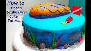 Under The Sea Scuba Diver Cake Tutorial - Gluten Free