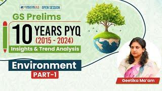 GS Prelims | 10 Year PYQ (2015 - 2024) | Environment - Part 1