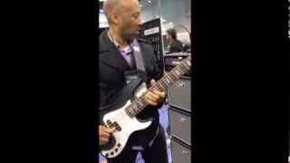 Alex Al check out the EBS Classic 500 & ValveDrive DI at NAMM 2014